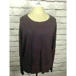 Athleta Womens Size Medium Long Sleeve Shirt Purple Workout Gym